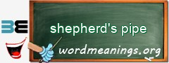 WordMeaning blackboard for shepherd's pipe